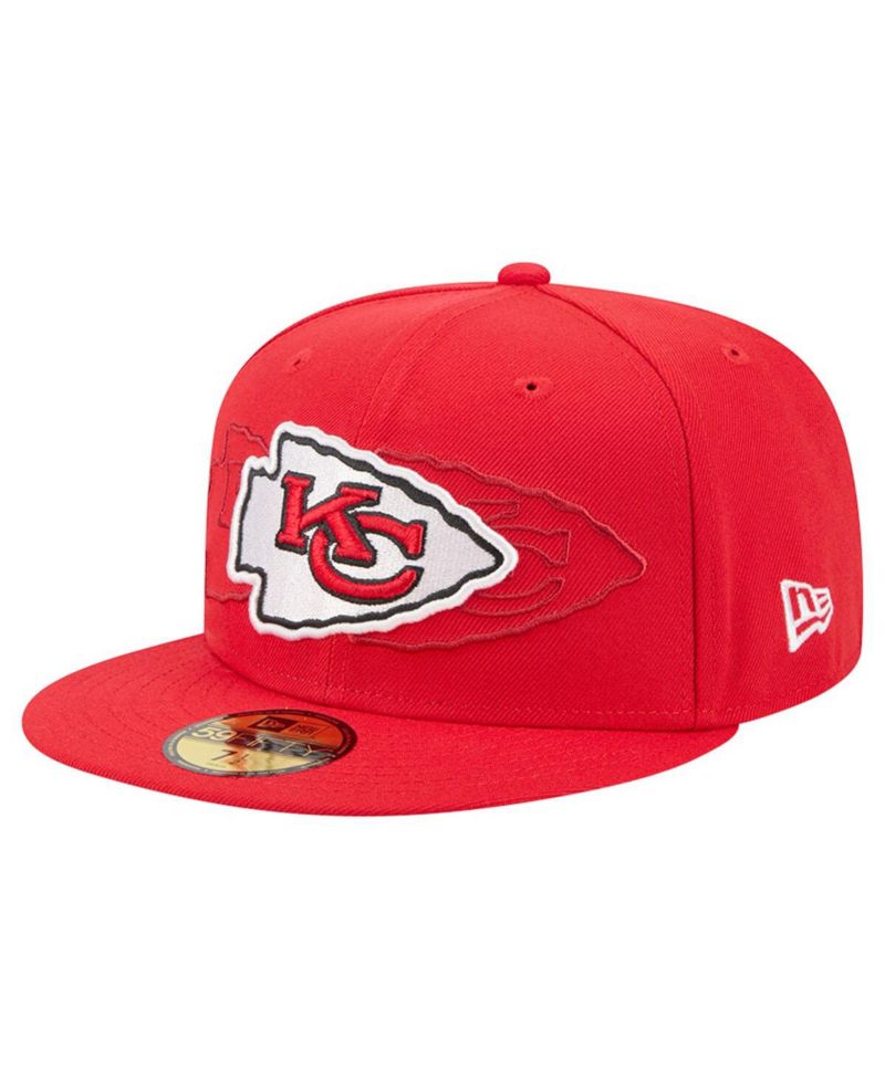 Men's Red Kansas City Chiefs Tri-Hit 59FIFTY Fitted Hat