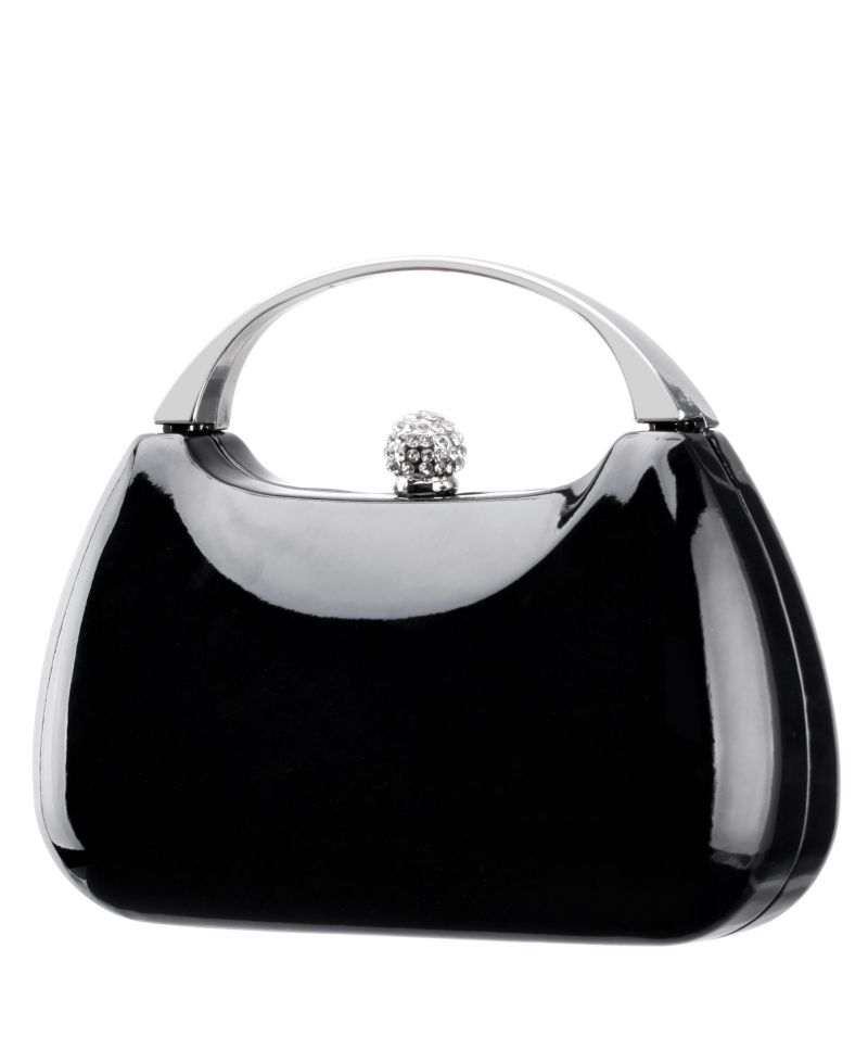 Women's Metallic Minaudiere bag with Metal Handle