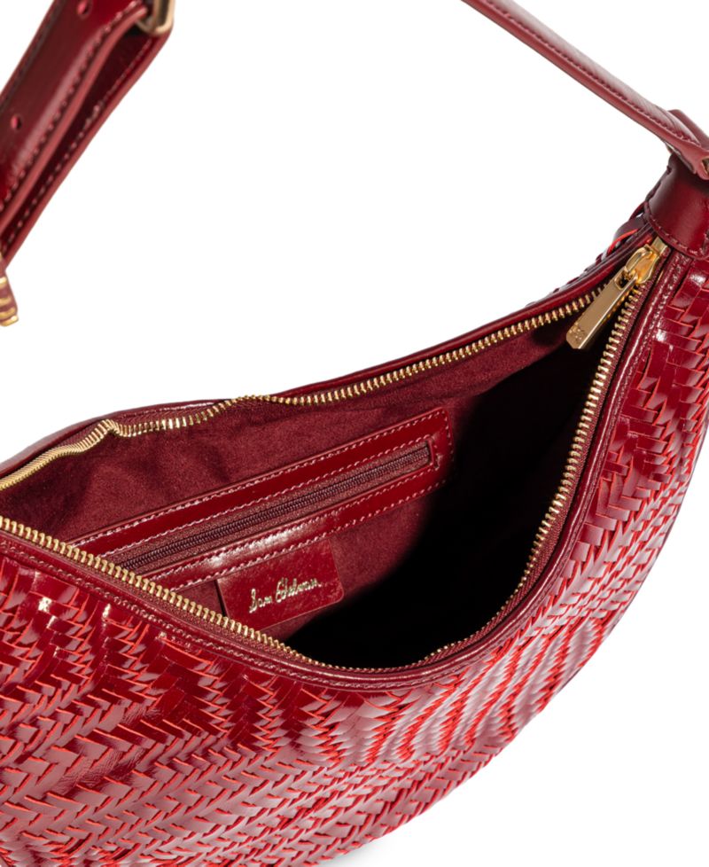 Charli Woven Crescent Adjustable Small Shoulder Handbag