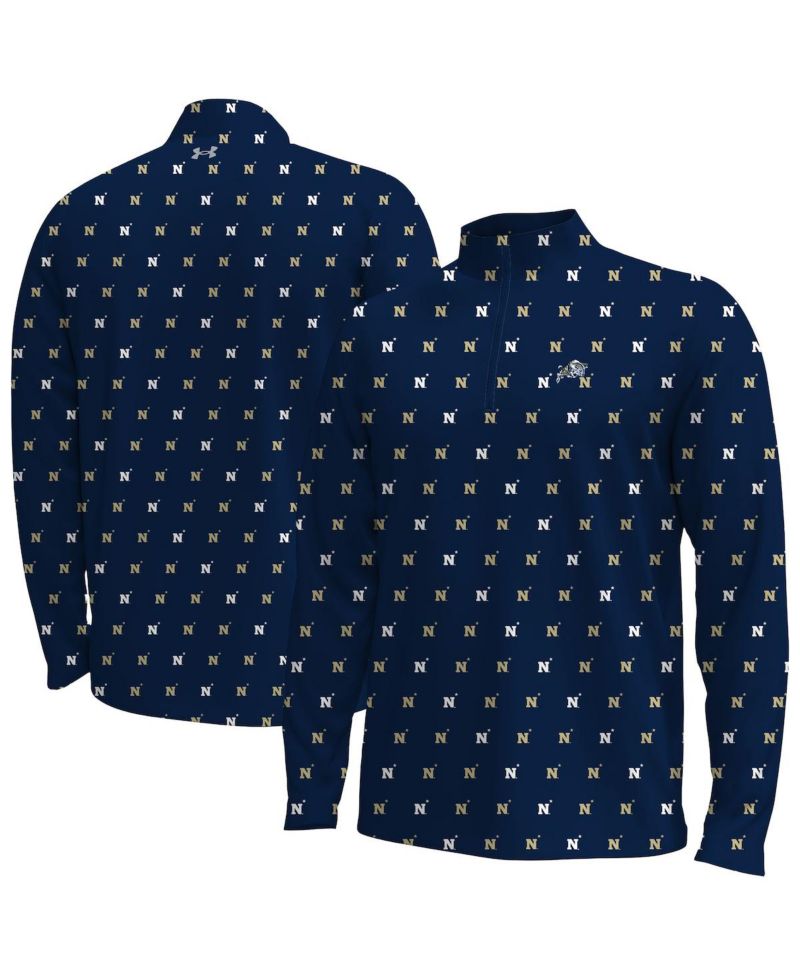Men's Navy Midshipmen Gameday Armourfuse Half-Zip Sweatshirt