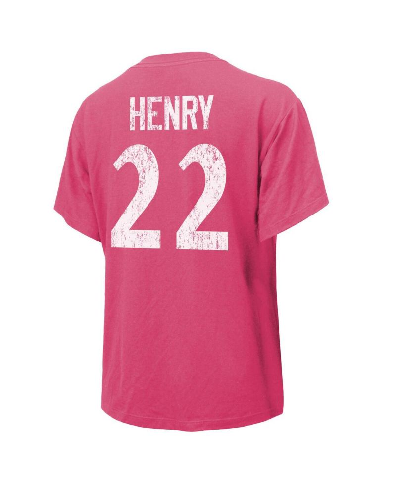 Women's Derrick Henry Pink Baltimore Ravens Name & Number T-Shirt