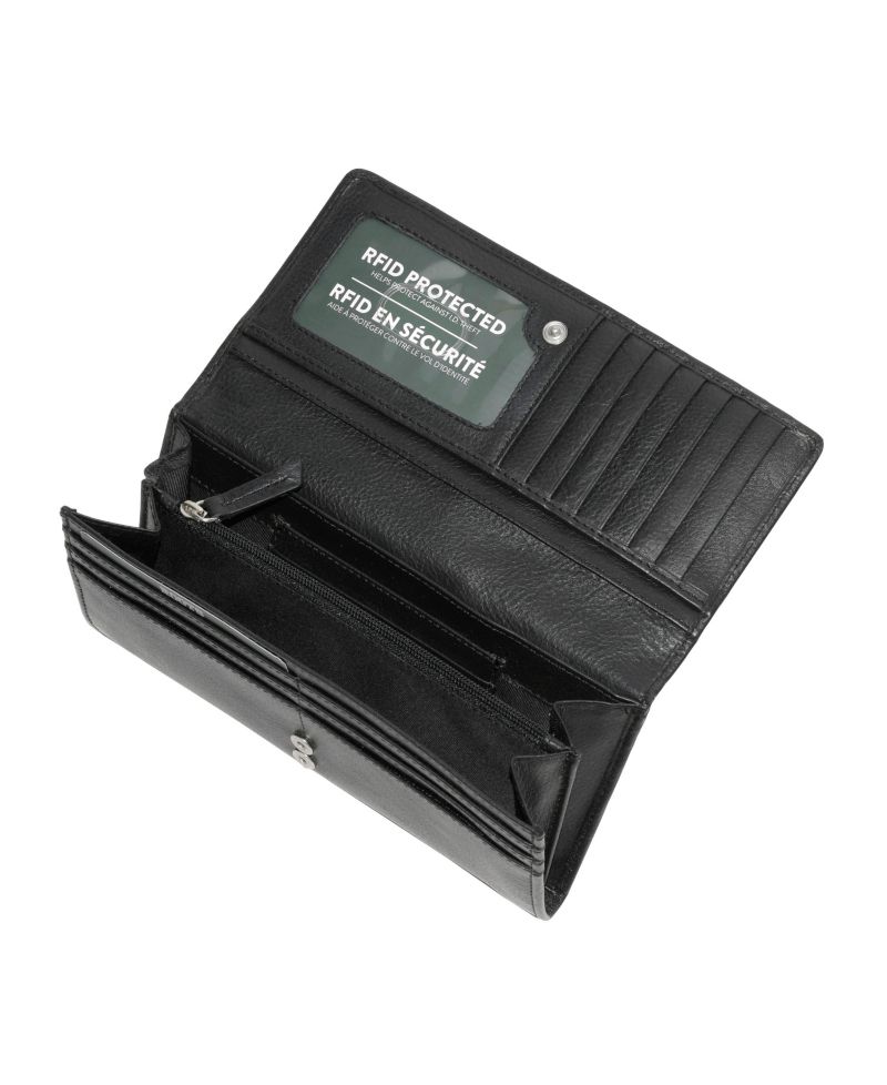 Ladies Leather Expander Clutch Wallet