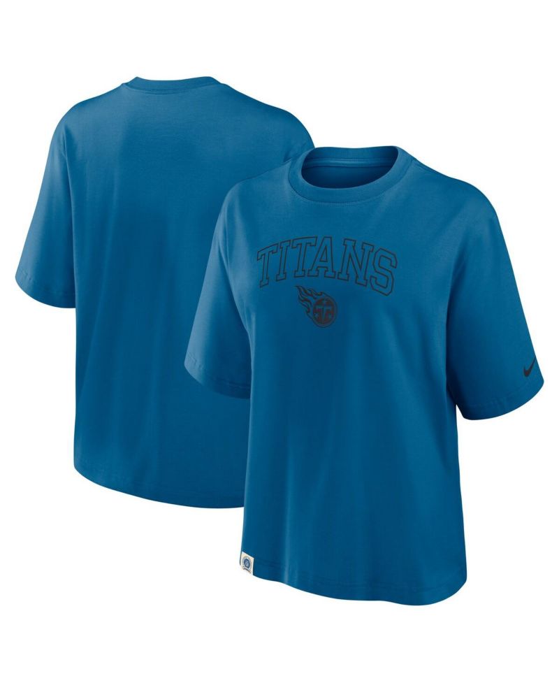Women's Blue Tennessee Titans Glory Arch Boxy T-Shirt