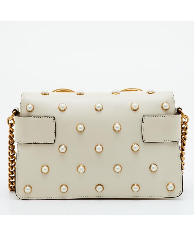 Women's Broadway Pearly Bee Mini Leather Shoulder Bag