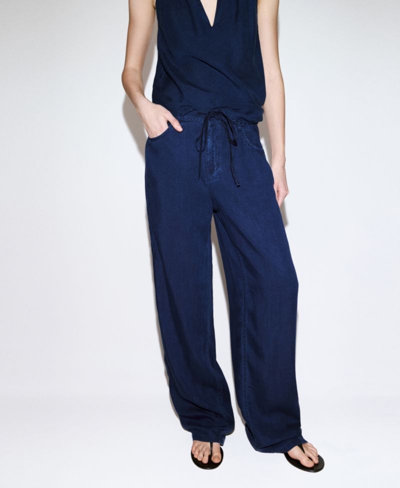 Women's Bow And Belt Denim Jeans