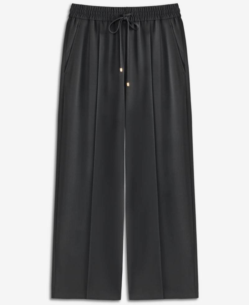 Petite Wide-Leg High-Waisted Pants