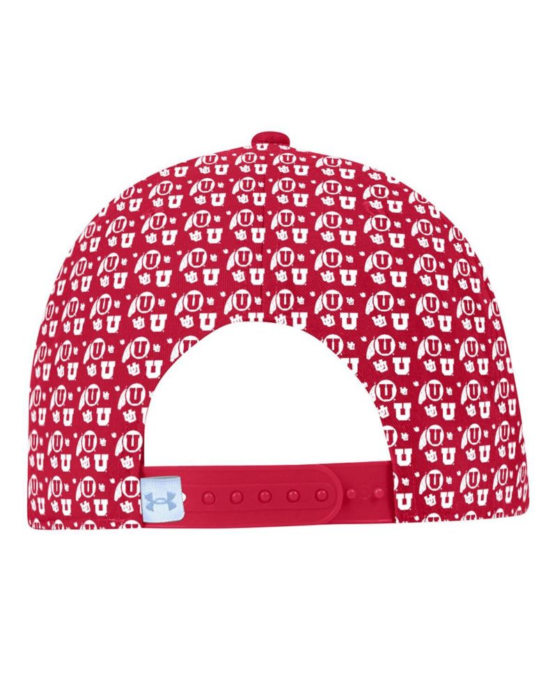 Men's Red Utah Utes Gameday ArmourFuse Snapback Hat
