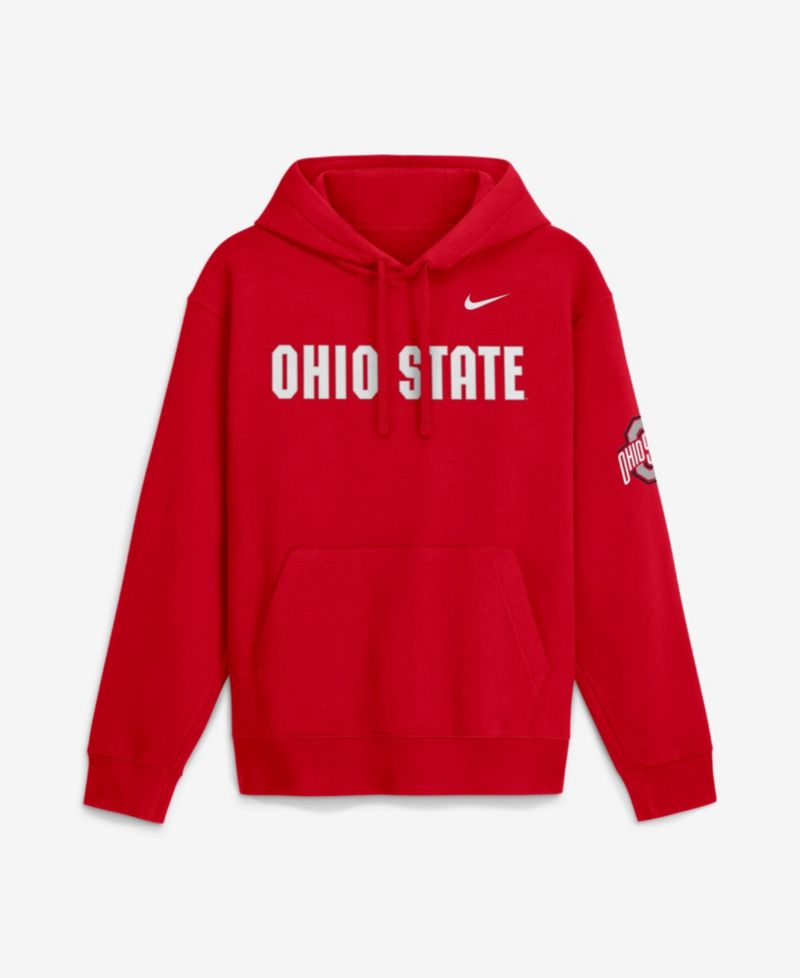 Men's Scarlet Ohio State Buckeyes 2026 Sideline Club Fleece Hoodie