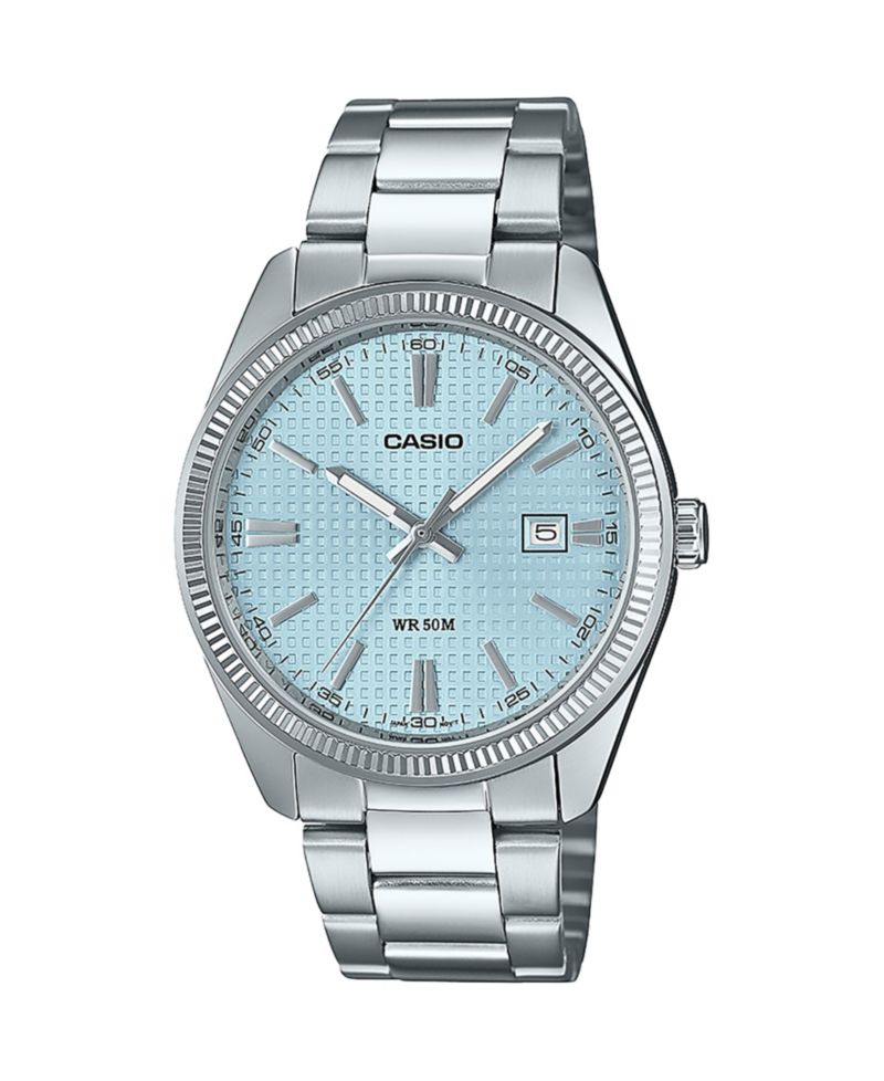 Men's Silver Tone Stainless Steel Watch, 38.5mm