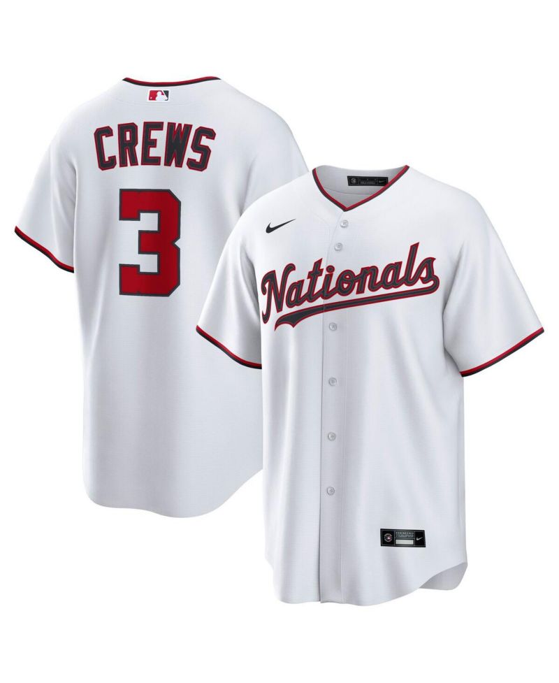 Men's Dylan Crews White Washington Nationals Home 2.0 Replica Jersey