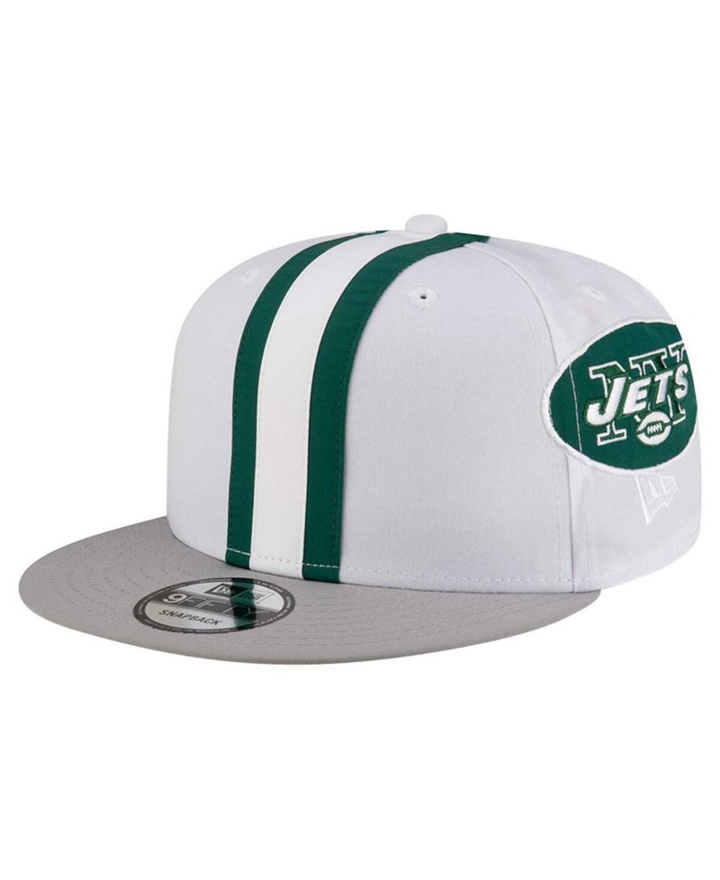 Men's White New York Jets Throwback Helmet 9FIFTY Snapback Hat