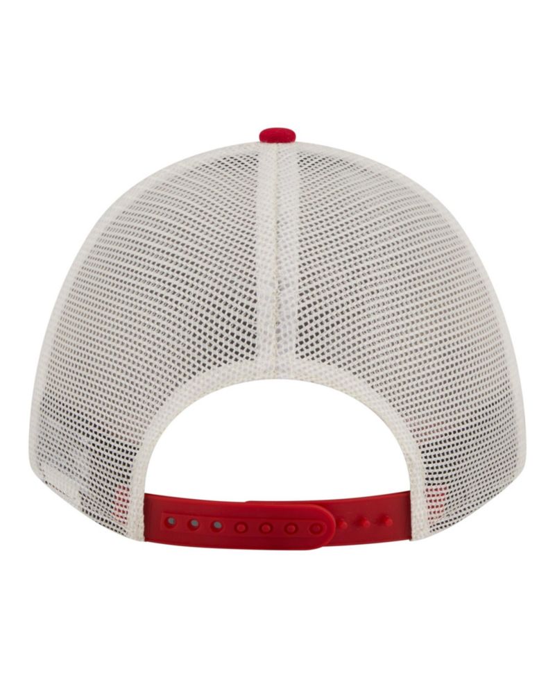 Women's Cream/Red Kansas City Chiefs Retro A-Frame 9FORTY Adjustable Hat