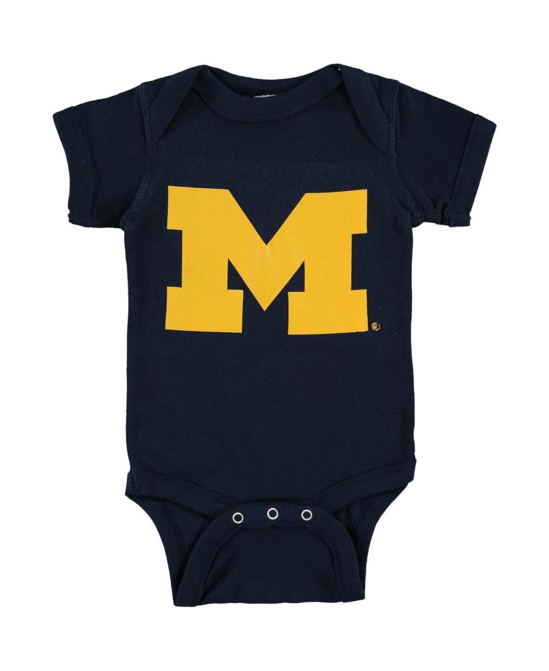 Infant Boys and Girls Navy Michigan Wolverines Big Logo Bodysuit