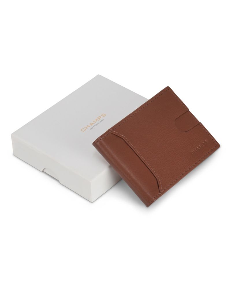 Men's Onyx Collection Leather Bi-Fold Clip Wallet