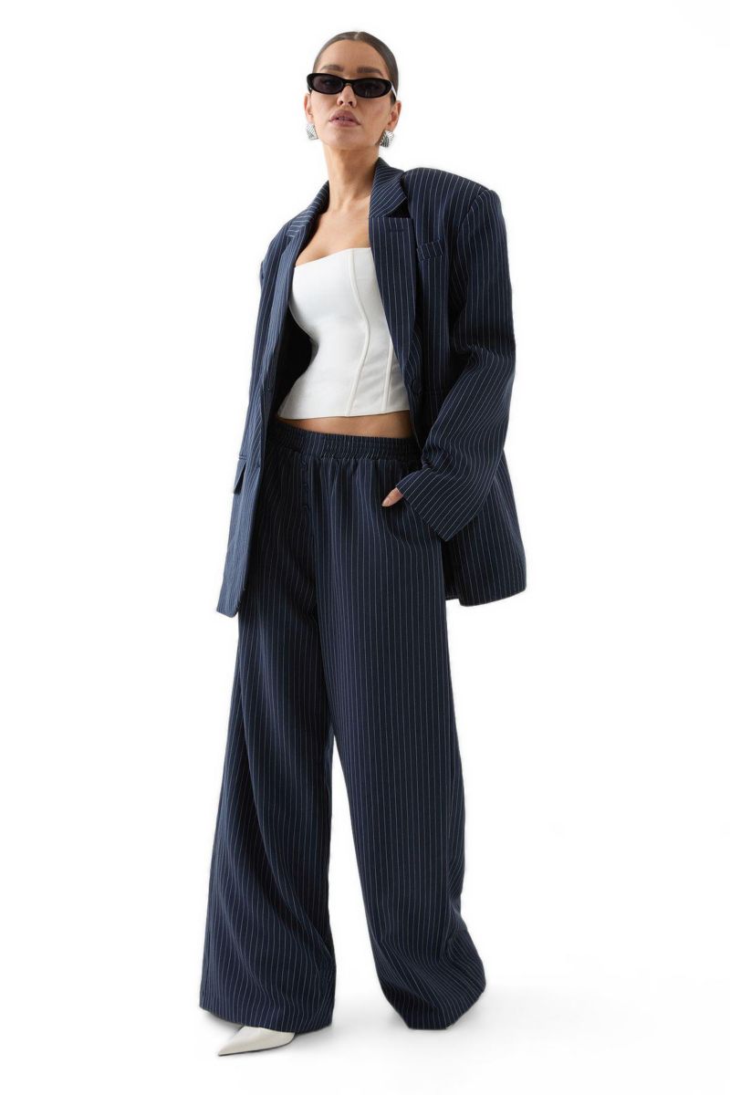 Women's Premium Pinstripe Oversized Blazer