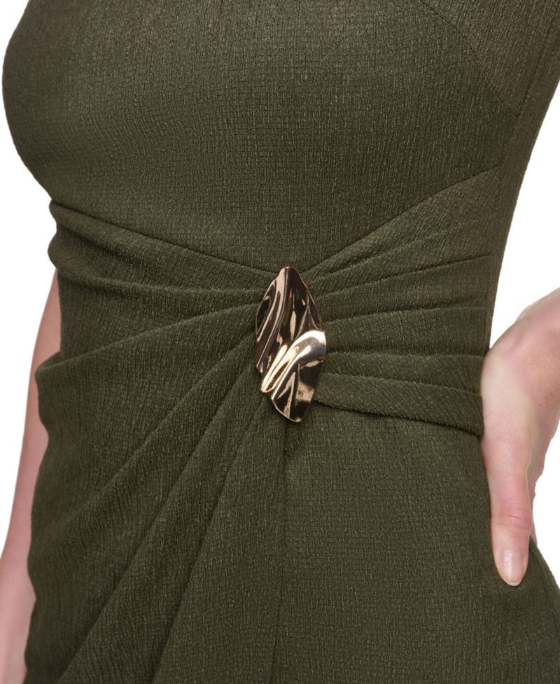 Women's Crinkle Knit Sheath Dress