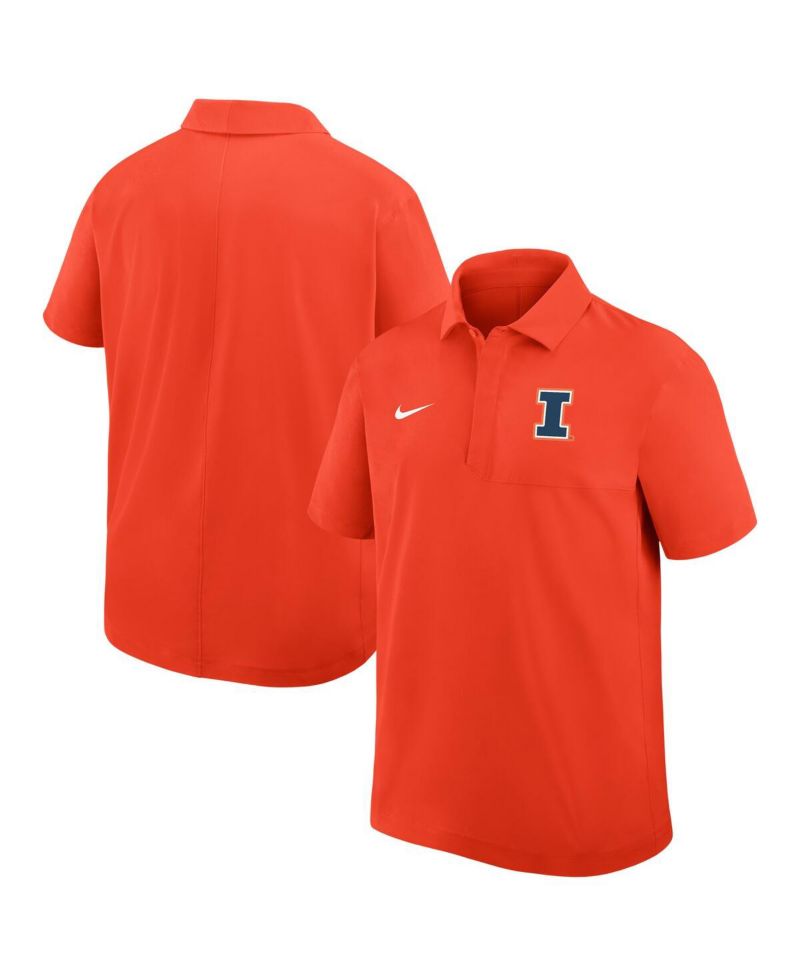 Men's Orange Illinois Fighting Illini Woven Dri-FIT Polo Shirt