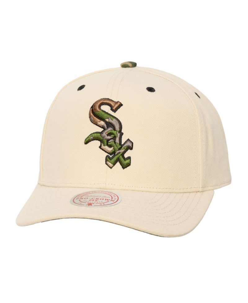 Men's and Women's Cream Chicago White Sox Camo Logo Pro Crown Snapback Hat