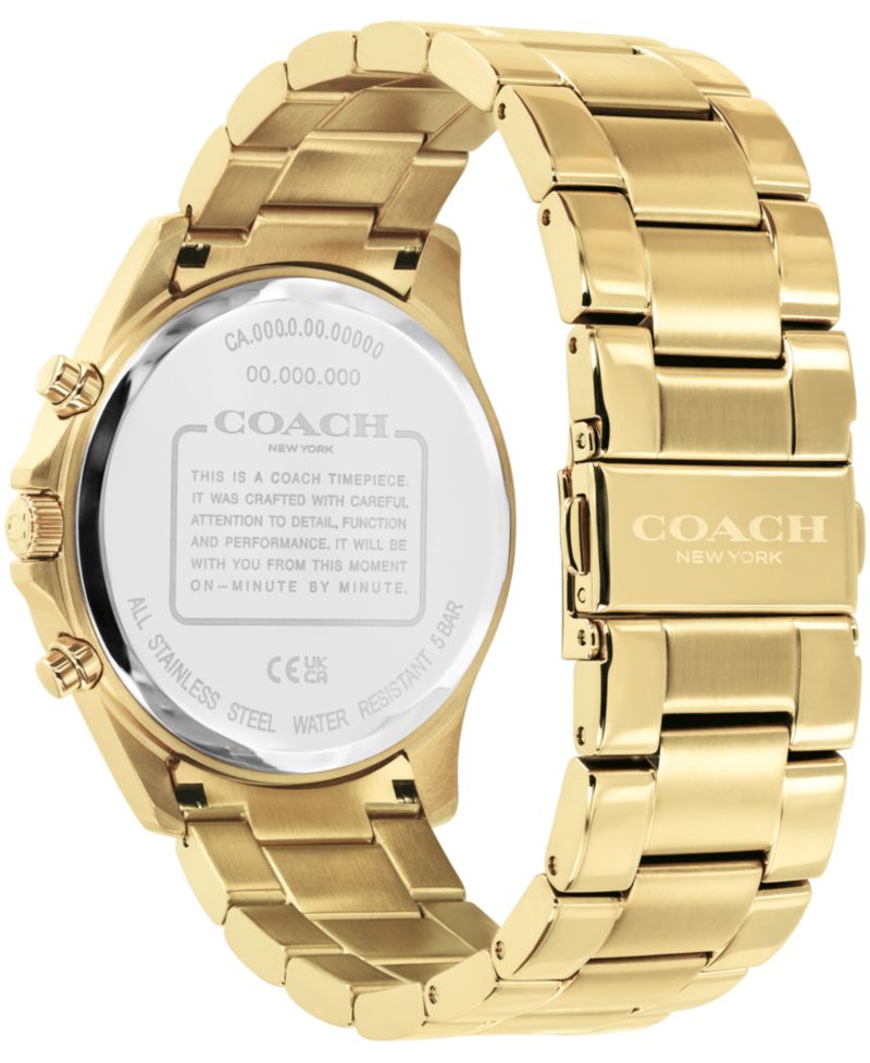 Men's Oliver Gold-Tone Stainless Steel Bracelet Watch 41mm