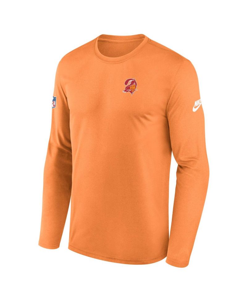 Men's Orange Tampa Bay Buccaneers Legend Small Logo Performance Long Sleeve T-Shirt
