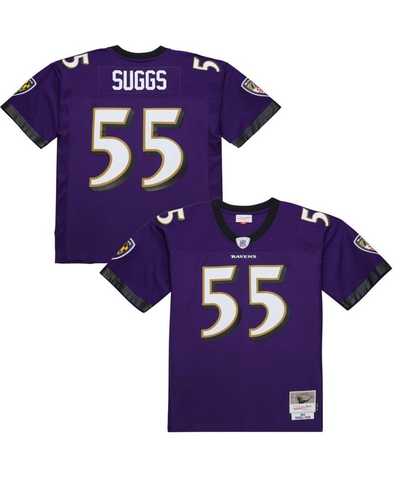 Men's Terrell Suggs Purple Baltimore Ravens 2003 Legacy Replica Jersey