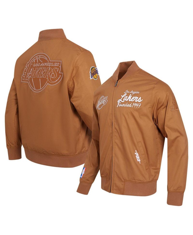 Men's Brown Los Angeles Lakers Paint The City Full-Zip Jacket