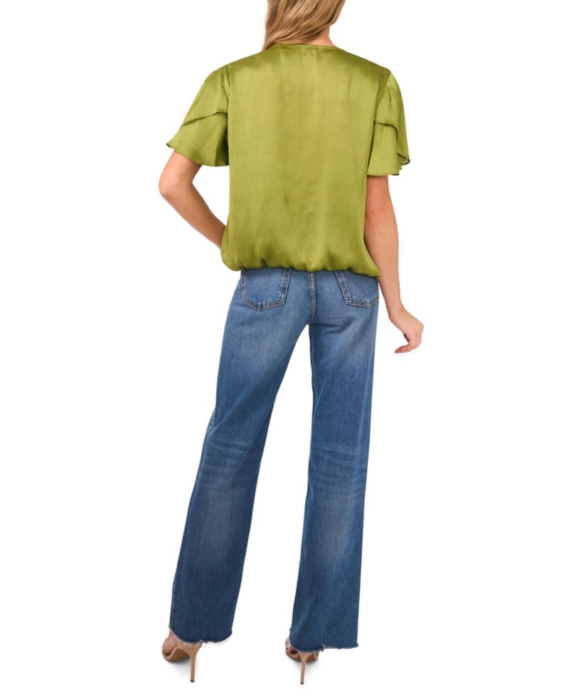 Women's Tulip Sleeve Wrap Top