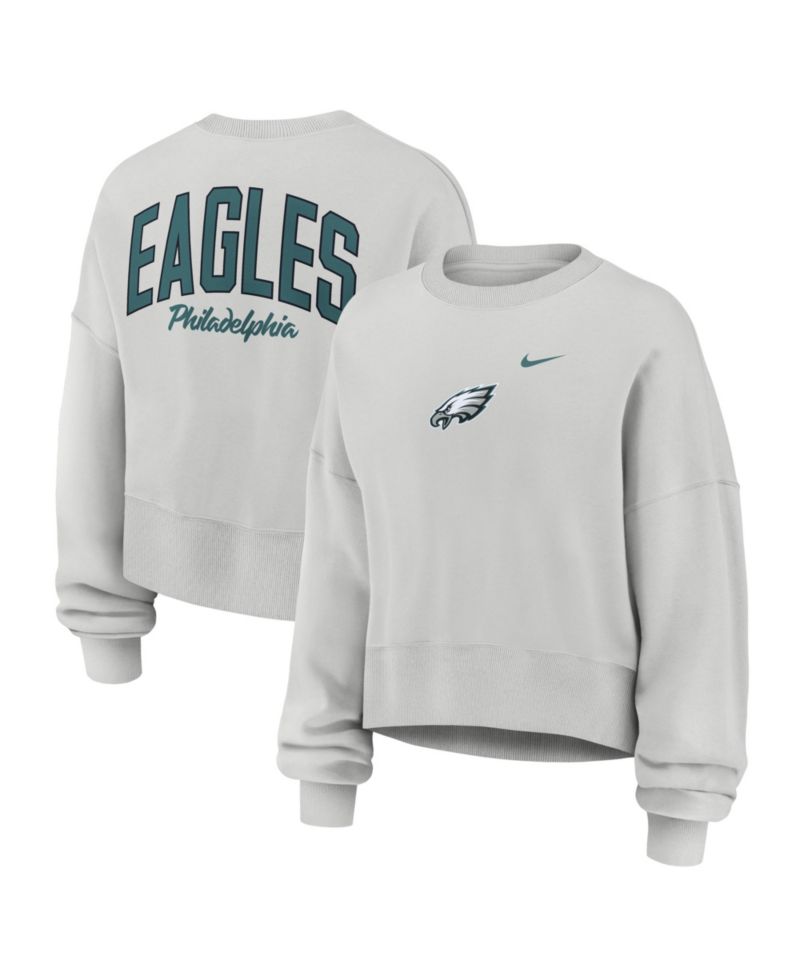 Women's Gray Philadelphia Eagles Oversized Primetime Phoenix Fleece Sweatshirt