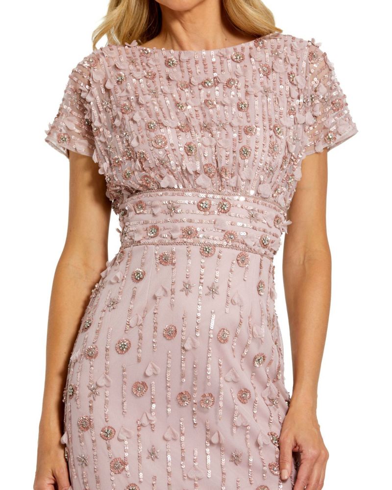 Women's Cap Sleeve Column Midi Dress