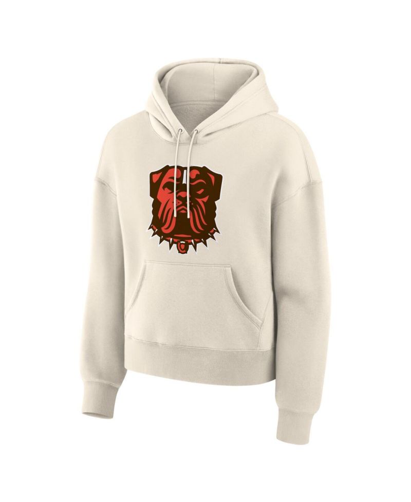 Women's Cream Cleveland Browns Dove Legacy Pullover Hoodie