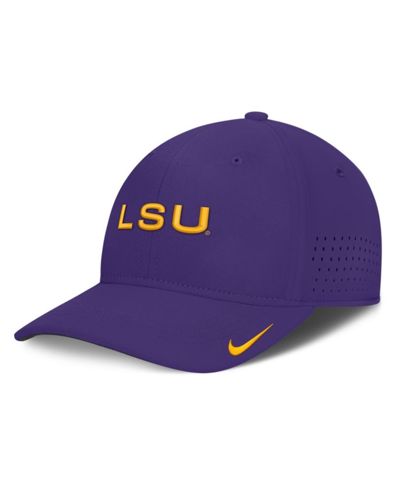 Men's Purple LSU Tigers Gameday Aerobill Swooshflex Dri-FIT Hat