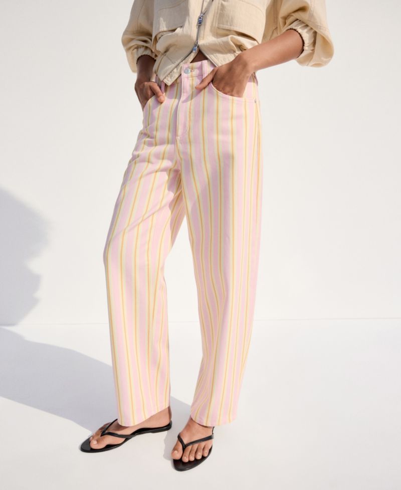 Women's Striped Balloon Jeans