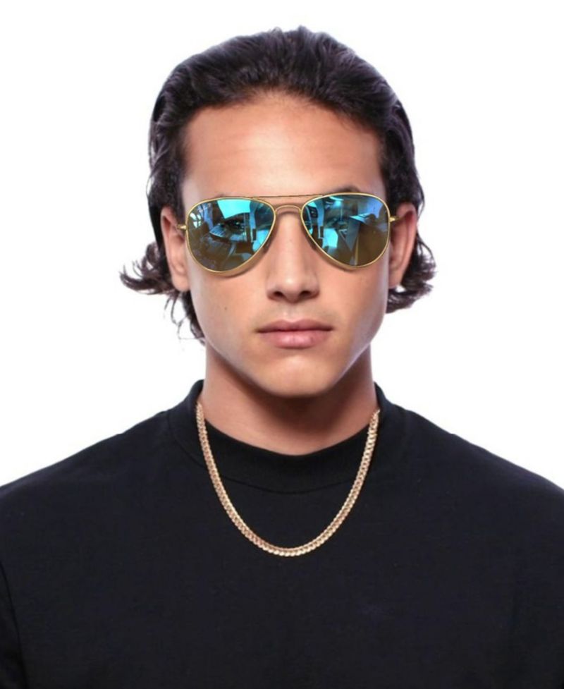 Unisex Polarized Aviator Mirror Sunglasses, RB3025