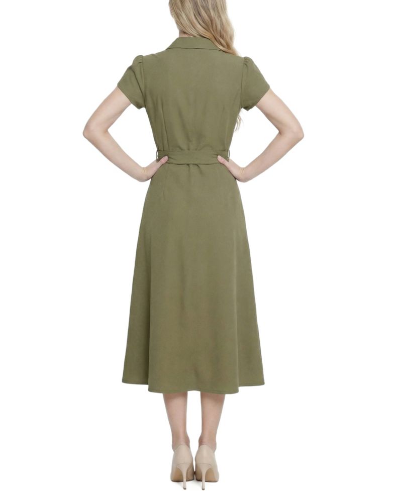 Petite Midi Petal Sleeve Dress