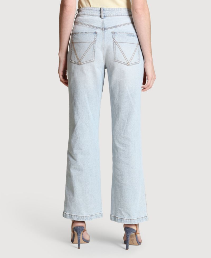 Women's Flare Leg Patch Pocket Jeans