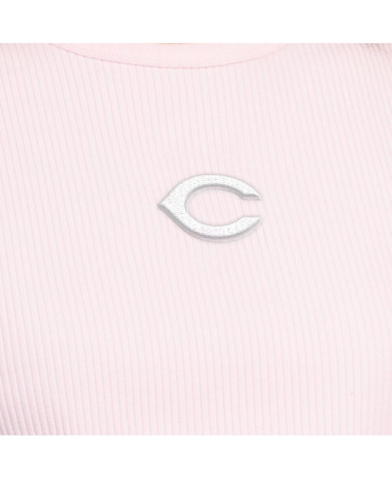 Women's Light Pink Cincinnati Reds Pastels Ribbed Tank Top
