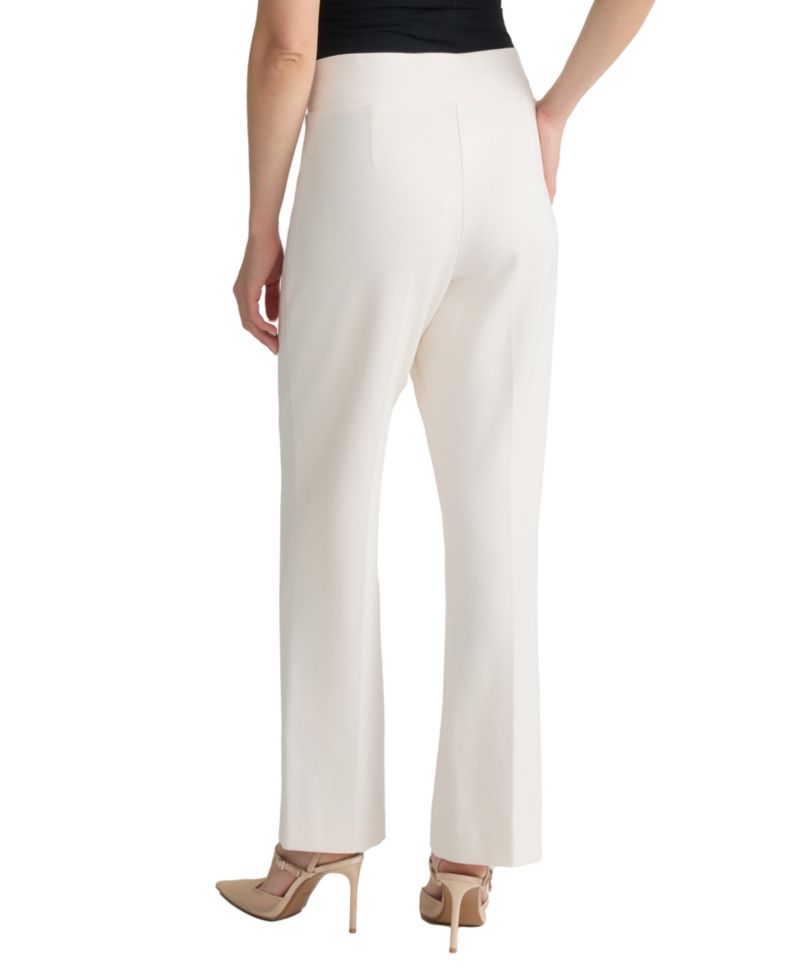 Petite Pintuck Pull-On Mid-Rise Trousers