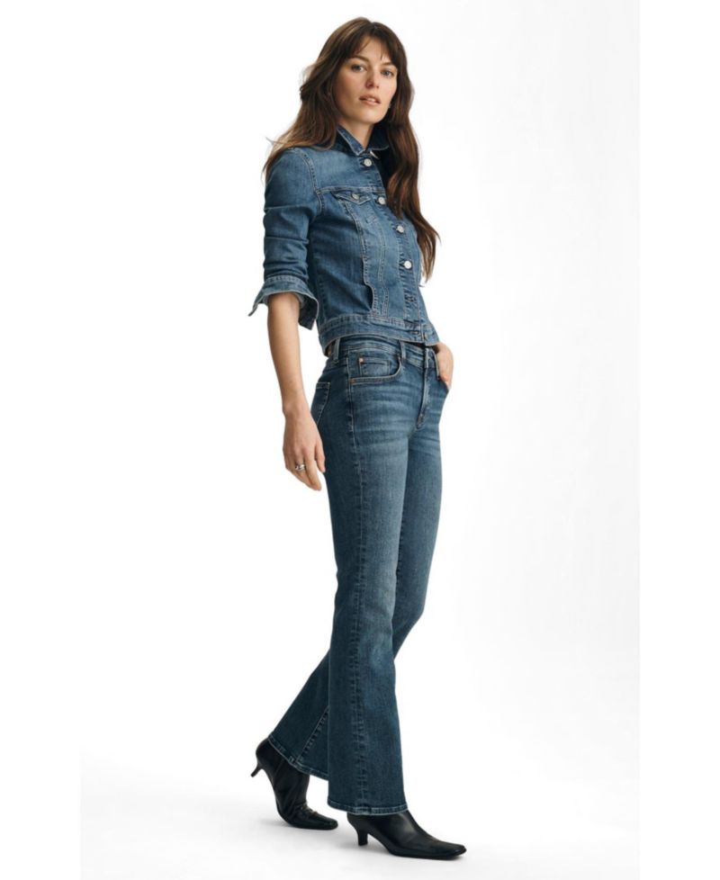 Women's Molly Mid Rise Bootcut Bootcut In Dark Brushed Flex Blue