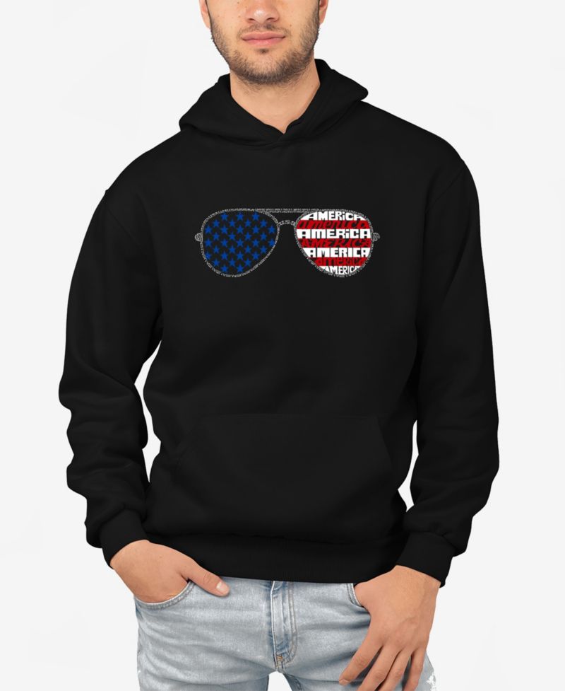 Men's Americana Sunglasses Word Art Hooded Sweatshirt