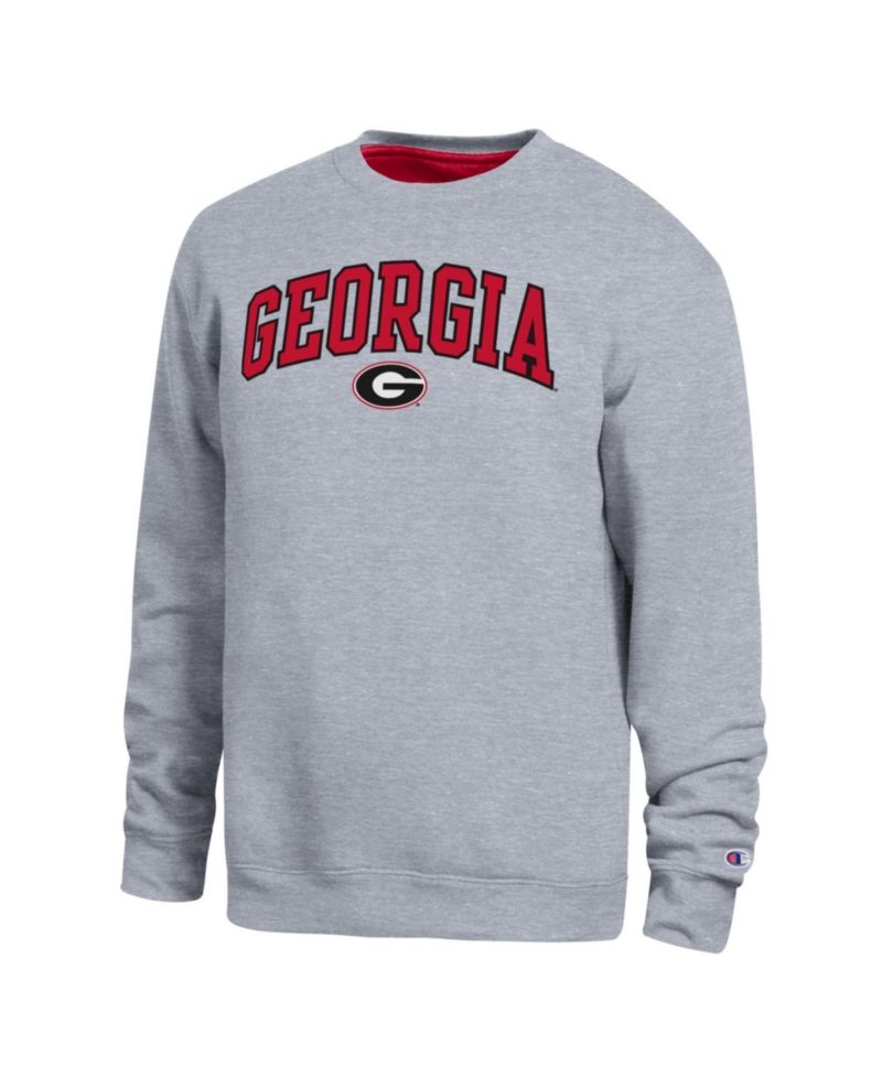 Men's Heather Gray Georgia Bulldogs Arch Sweatshirt