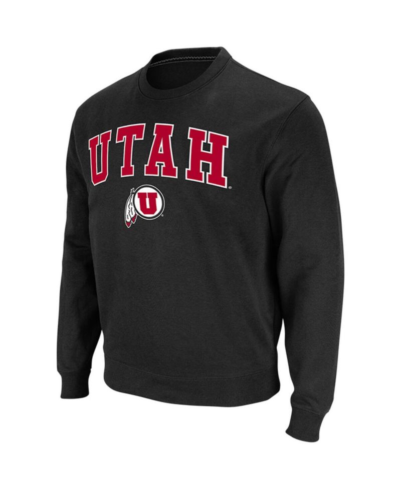 Men's Utah Utes Arch and Logo Crew Neck Sweatshirt