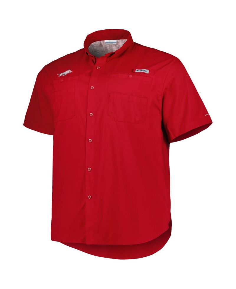 Men's Cardinal Arkansas Razorbacks Big and Tall Collegiate Tamiami Button-Down Shirt