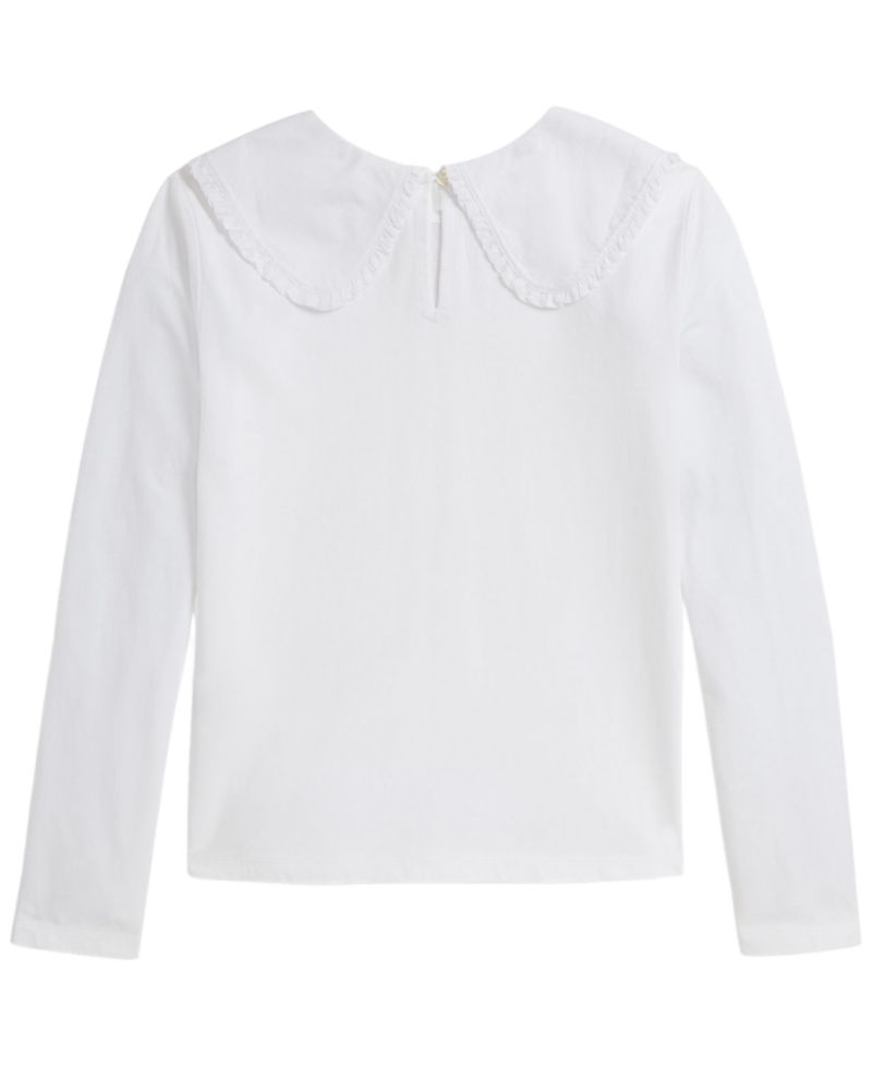 Girls' 7-16 Ruffled Cotton Jersey T-Shirt