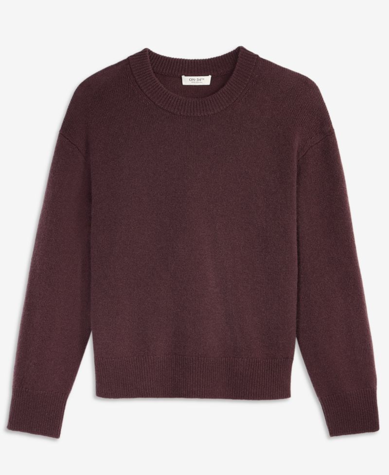 Women's 100% Cashmere Crewneck Relaxed-Fit Sweater