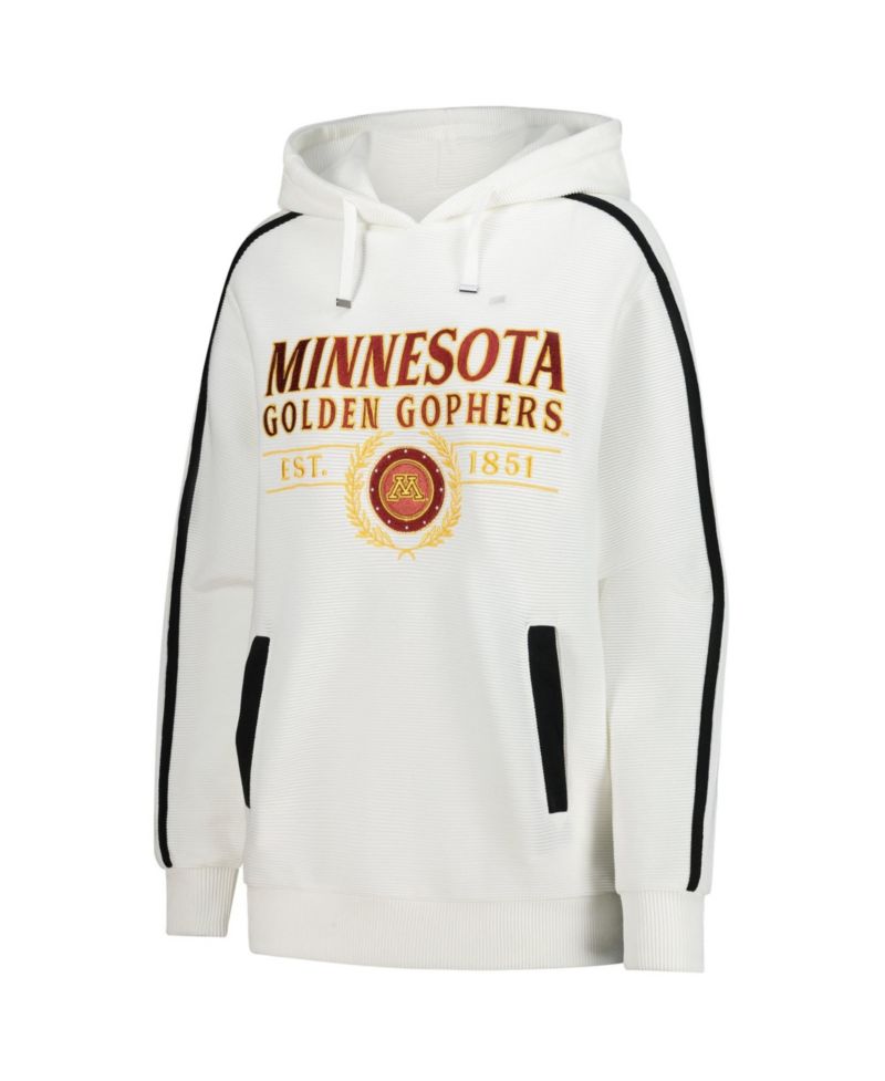 Men's Cream Minnesota Golden Gophers Down, Set, Go Hoodie and Shorts Lounge Set
