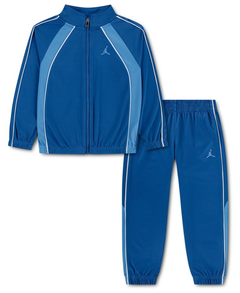 Boys' 2T-7 Tricot Color Piping Long-Sleeve Jacket and Pants, 2-Piece Set