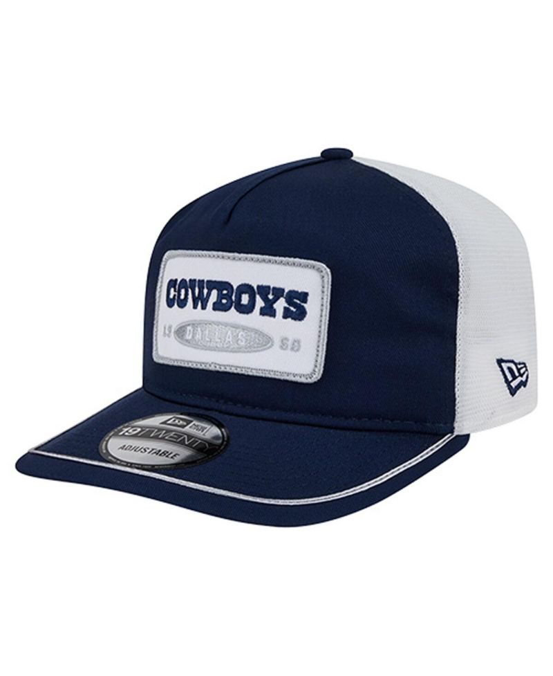 Men's Navy/White Dallas Cowboys Patch 19TWENTY Adjustable Hat