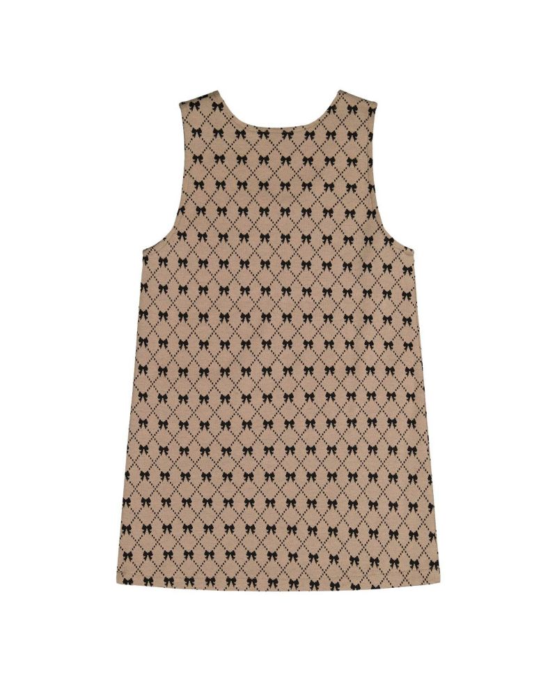 Big Girls (6-14) Jumper Bow Tie Print