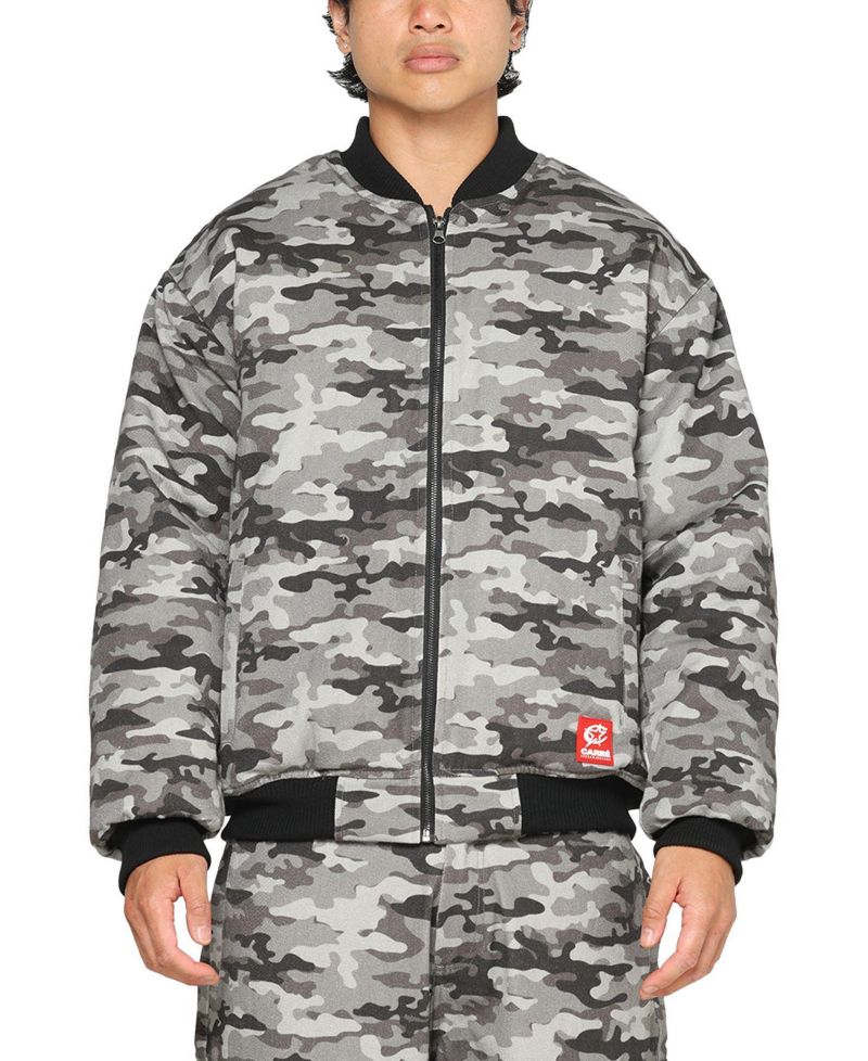 Men's Camo Bomber Lined Jacket
