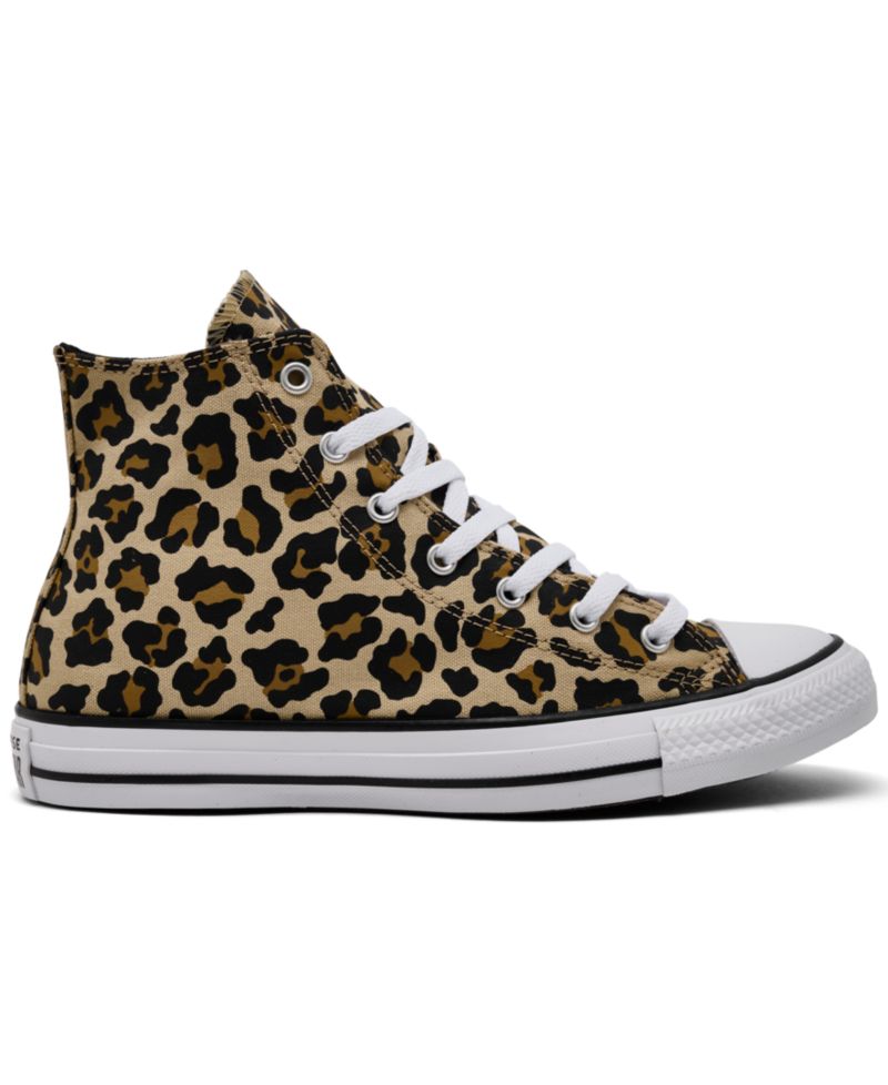 Стильные кроссовки Big Girls Chuck Taylor All Star с высоким берцем и леопардовым принтом от Finish Line